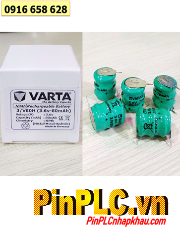 Pin sạc NiMh Varta 3/V80H (3.6v-80mAh); Pin nuôi nguồn Varta 3.6v-80mAh(3/V80H) chính hãng